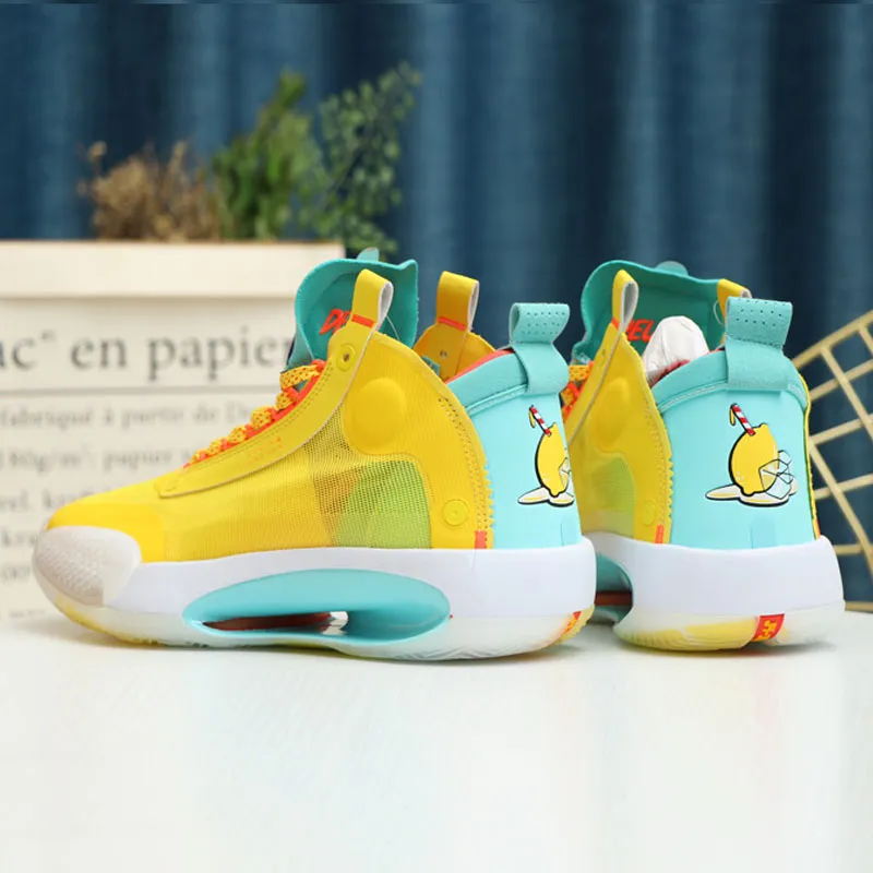 Latest Jayson Tatum Air Jordan 34 'Lemonade' PE Running Shoes For