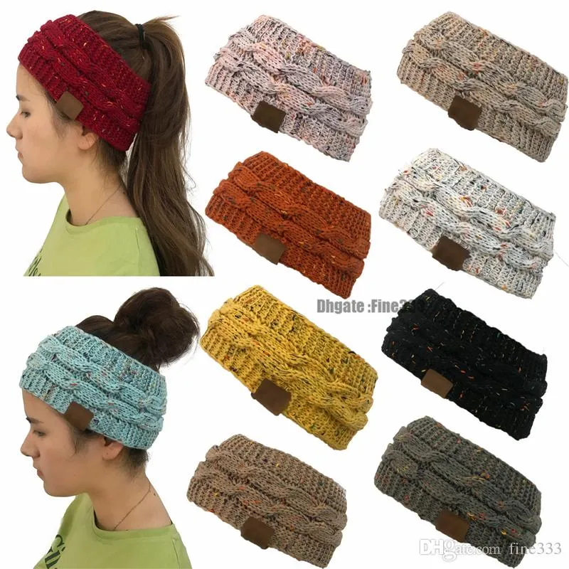 14Colors Spring Women Winter Knitting Mössor Woolen Warm Caps Lady Casual Hattar med etikett Solid Färg Skullies Beanie