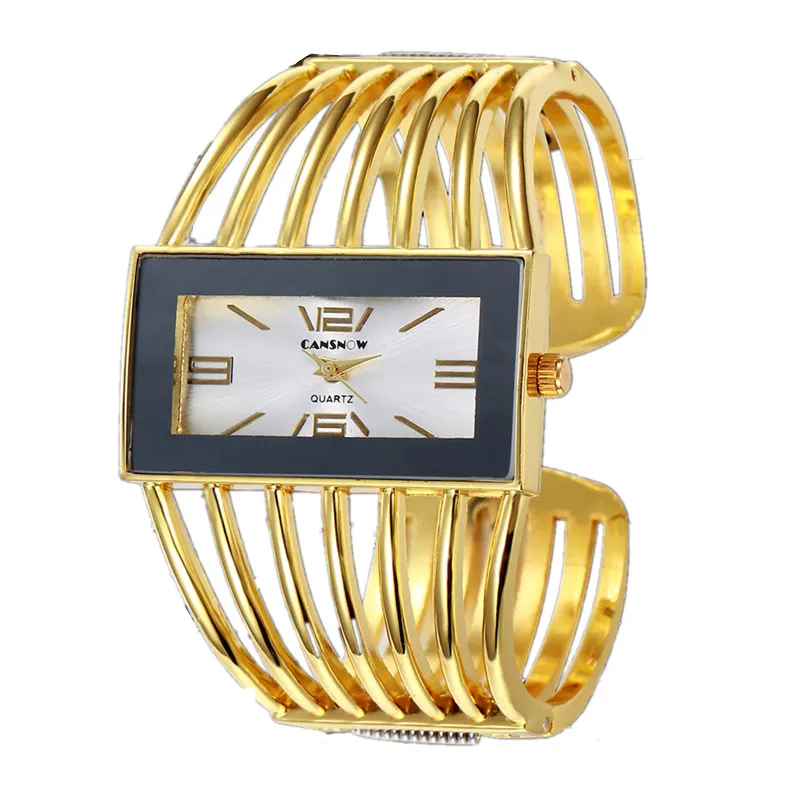 Grande rosto ouro prata pulseira relógio feminino elegante marca analógico relógio de quartzo senhoras relógios reloje mujer montre pulseira femme 2018326j