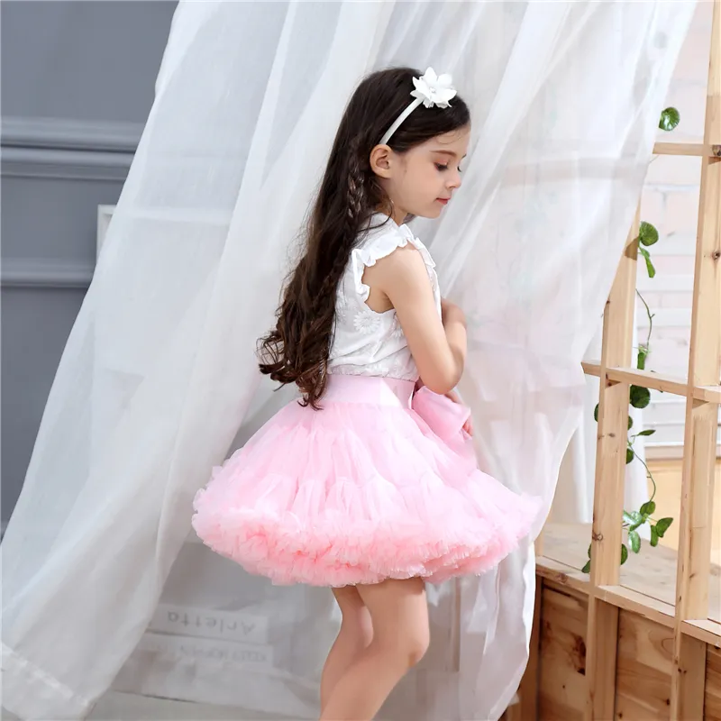 Ballet pink little girl's tutu skirt | Pale pink flower girl tutu -  aubrie.com.au