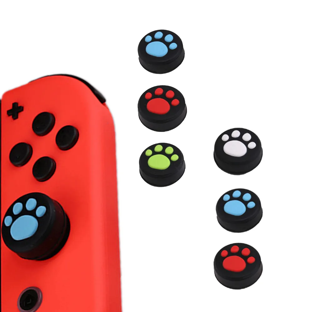 GamePad Clawは、シリコンの親指グリップスティックスティックキャップをカバースイッチJoy-Con-Con ns nx switch lite Oled Cat Paw Joystick Thumbstick Cap DHL FedEx UPS無料配送