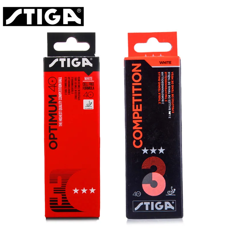 Stiga Table Tennis Balls 3 -Star 40+ Plastic Plastic 40 Poly Training Oficjalny ITTF Zatwierdzony szewc.