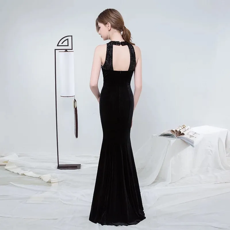 Burgundy Mermaid Long Velvet Prom Dress, Sexy Prom Dress 2019 Burgundy Mermaid Long Velvet Prom Dress, Sexy Prom Dress 2019