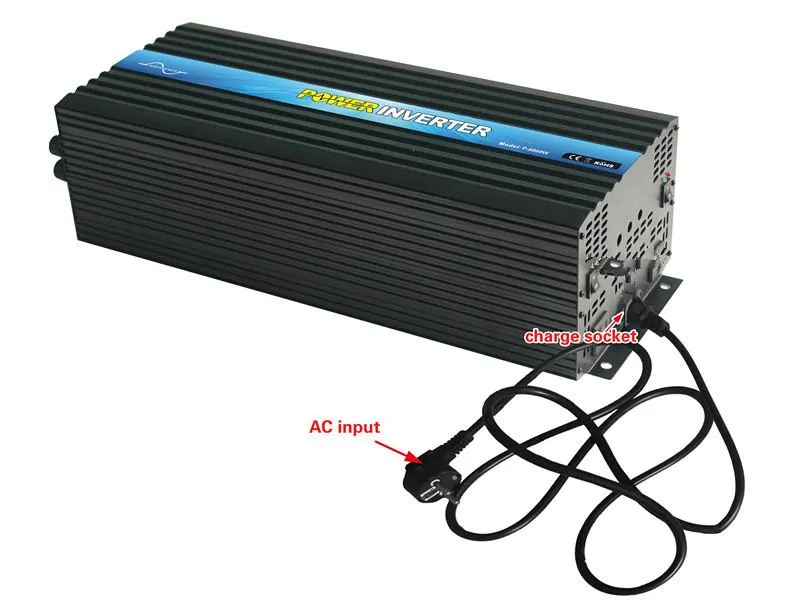 Freeshipping DC 12V 24V 48V AC 100V ~ 120V 220V ~ 240V 5000W 배터리 충전기가있는 전원 인버터