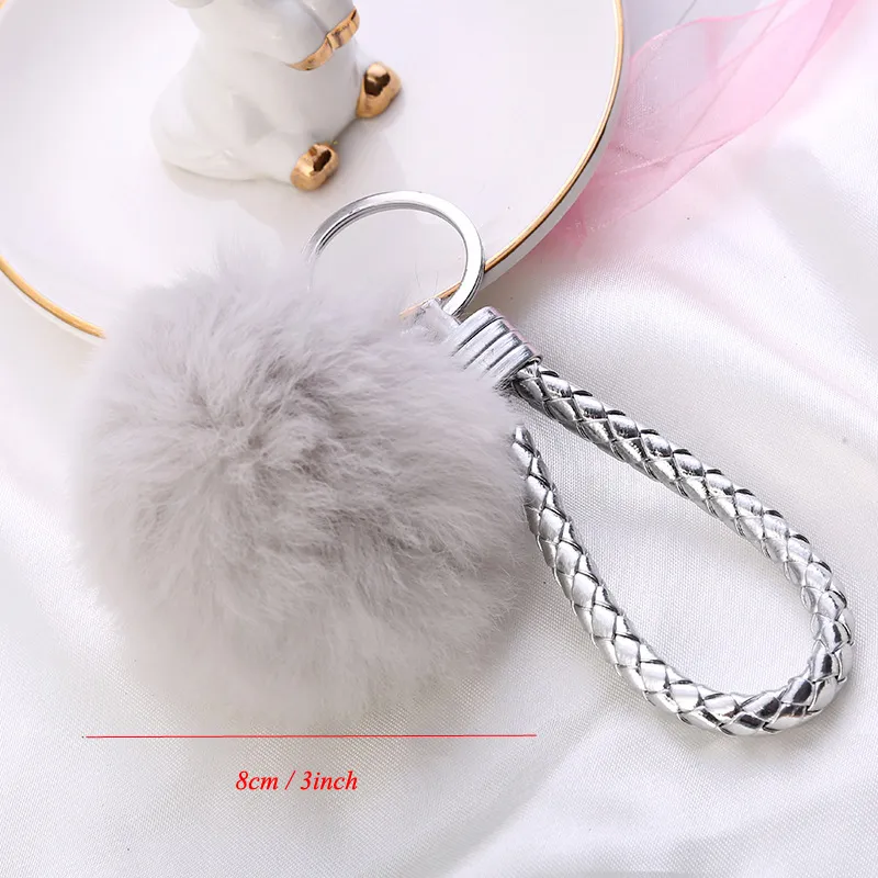 Keychain on sale fluff ball