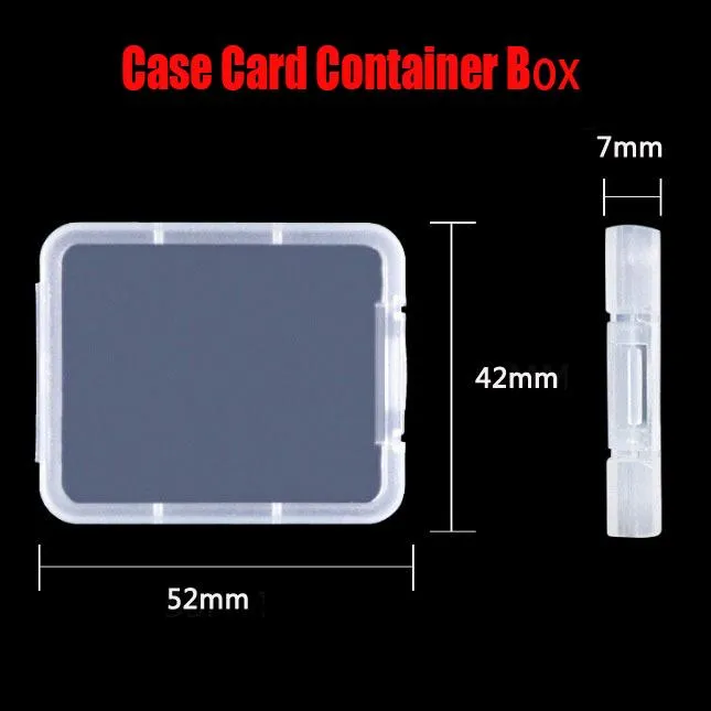 DHL Geheugenkaart Case Box Beschermhoes voor SD SDHC MMC XD CF Card Shatter Container Box Wit transparant7659465