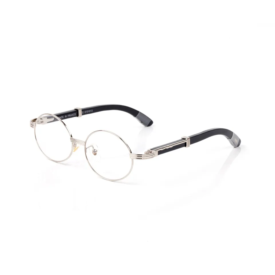 Karriter Montura Gafas De Marco Redondo Con Impresión De Metal, Unisex, Gafas Decorativas, Lentes Transparentes, Gafas Retro Para Hombres Y Mujeres, Dorado Y Negro