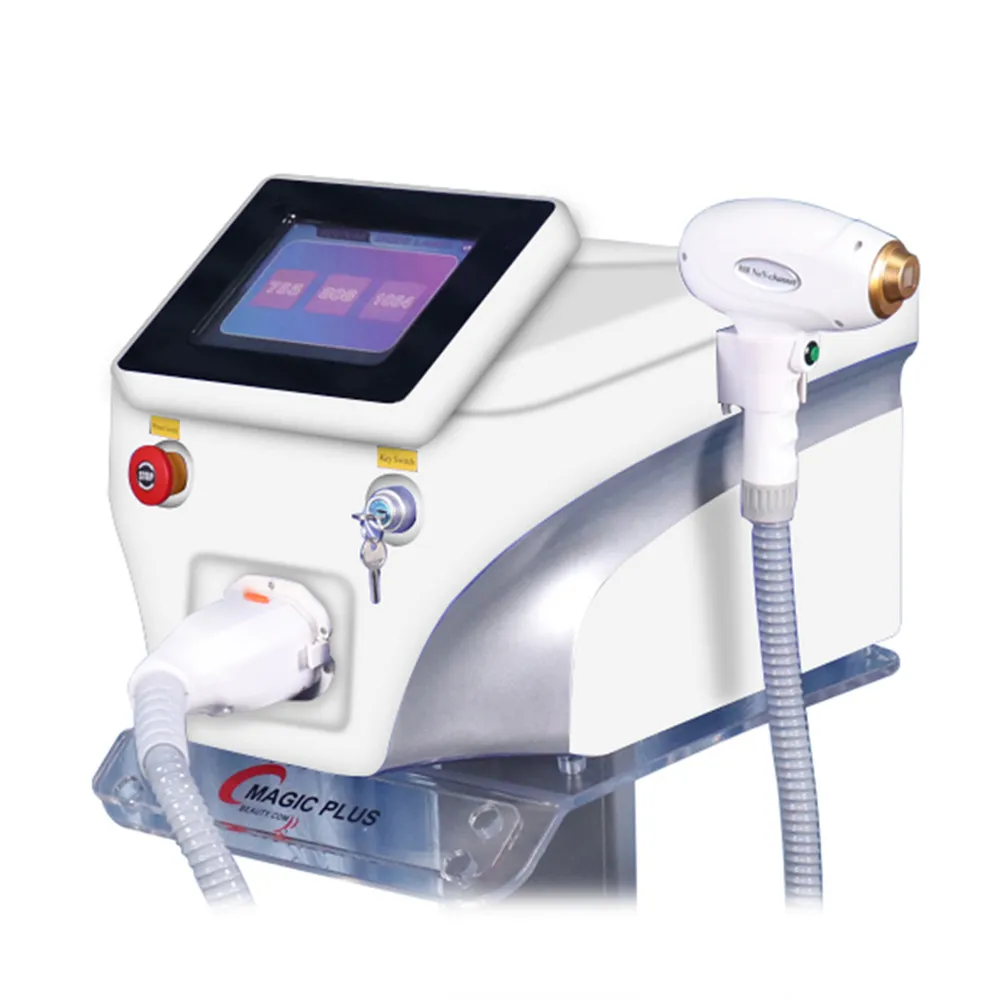 Portable 755nm 808nm 1064nm Diode Laser Hair Removal Machine 3 Wavelength 10 Bar Diode Laser