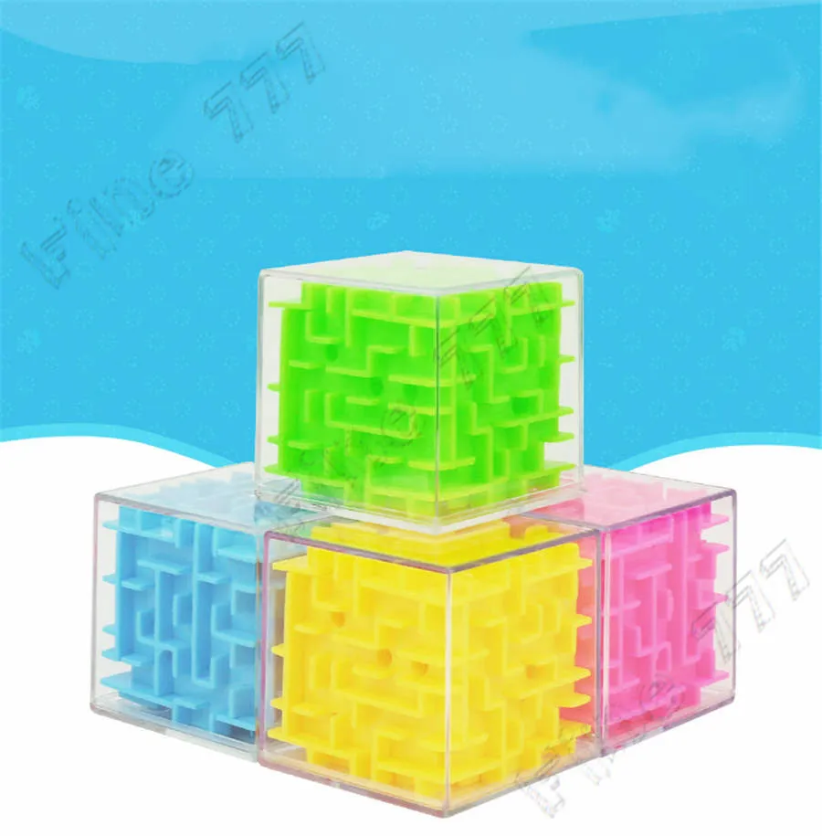 5.5CM 3D Cube Puzzle Maze Toy Hand Game Case Box Fun Brain Game Challenge Fidget Toys Balance Educational Toys for kids