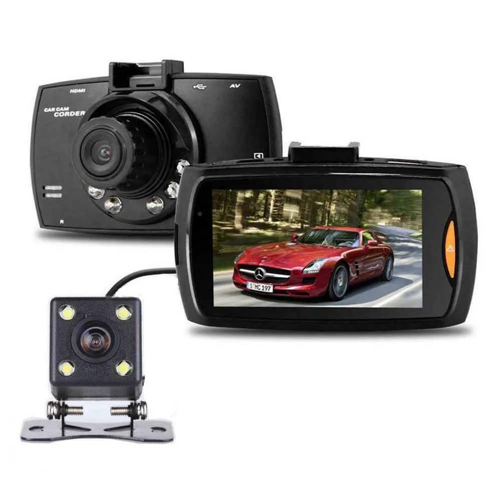 Dash Cam Front & Rear, FHD 1080P Car Camera With 360° Rotation, Loop Recording, G-Sensor, Night Vision & App