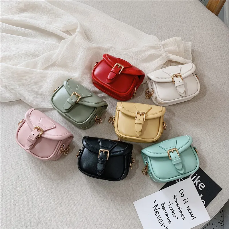 Kids Handbags 2019 New Girls Mini Princess Purses Fashion Chain Cross-body Bags High Qualuity Pu Coin Bags Baby Candy Bags Gifts