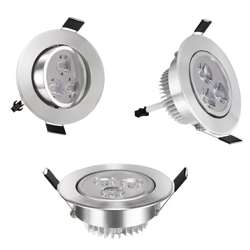 Hot 4PCS frio / quente branco 3W Downlight LED rotativo recesso de teto Spotlight Luz 110V Lamp driver