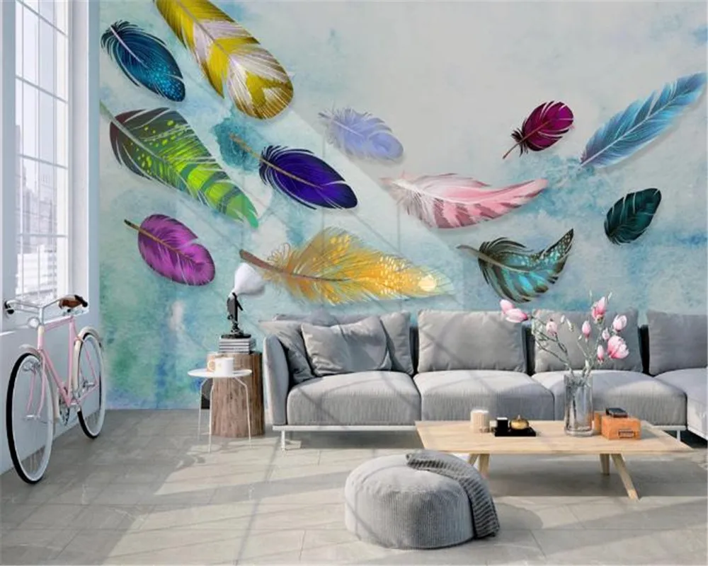 American Style Feather Wallpaper - 3D Texture Mural, Hand-Painted Wall  Decor, Modern Bedroom Background, Easy Install, Affordable Art from Dhgate  Wallpapers - price 36.19, image size:1000x800