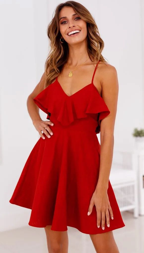 Robe rouge mini clearance