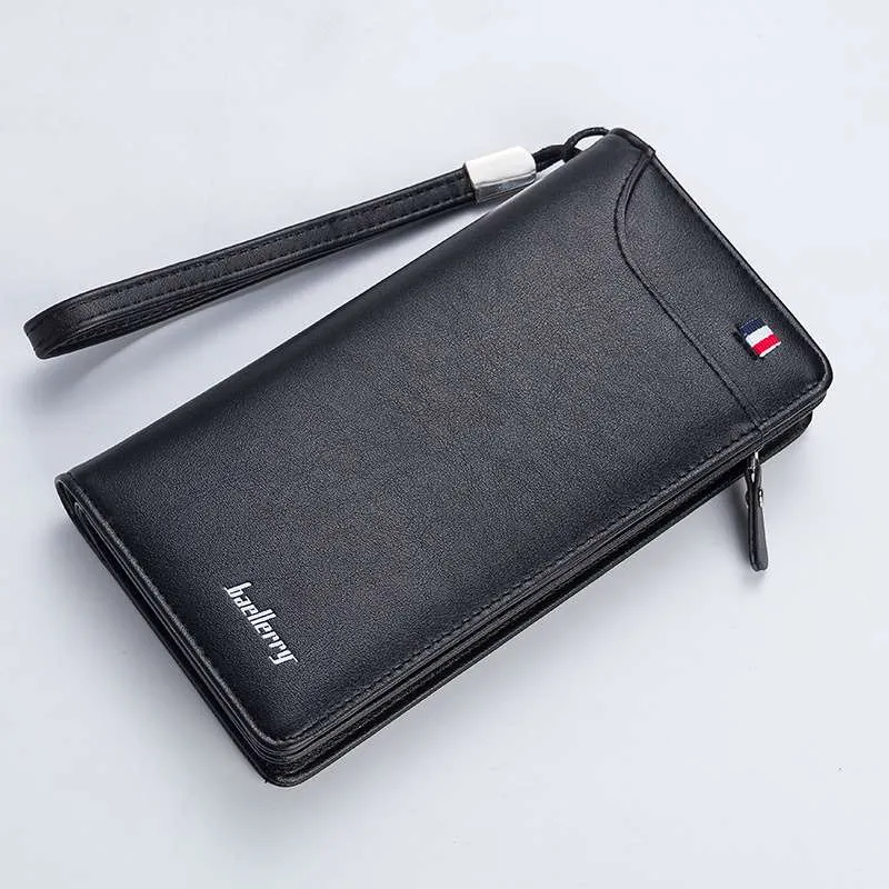 Cartera De Cuero Para Secretaria Delgada Larga Multiusos