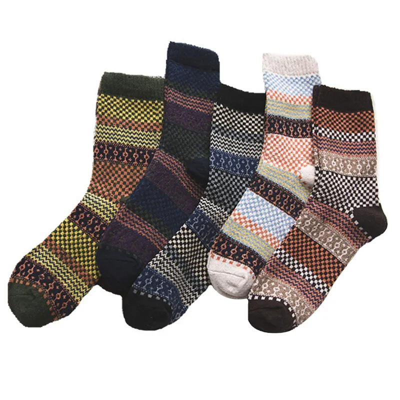 Chaussettes pour hommes 1 paire vendre hiver hommes wocks chaud épais laine Sokken mélange cachemire unisexe tenue décontractée