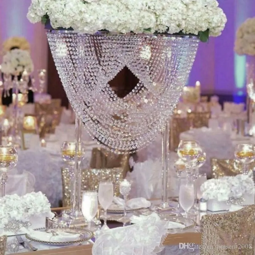 New arrival 68 cm tall acrylic crystal wedding road lead wedding centerpiece event party decoration 5 pcs/lot