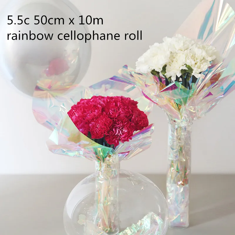 20pcs/lot Square Flower Wrapping Paper Bouquet Floral Gift Packaging Craft  DIY Korean Waterproof Wedding Flower Paper Multicolor