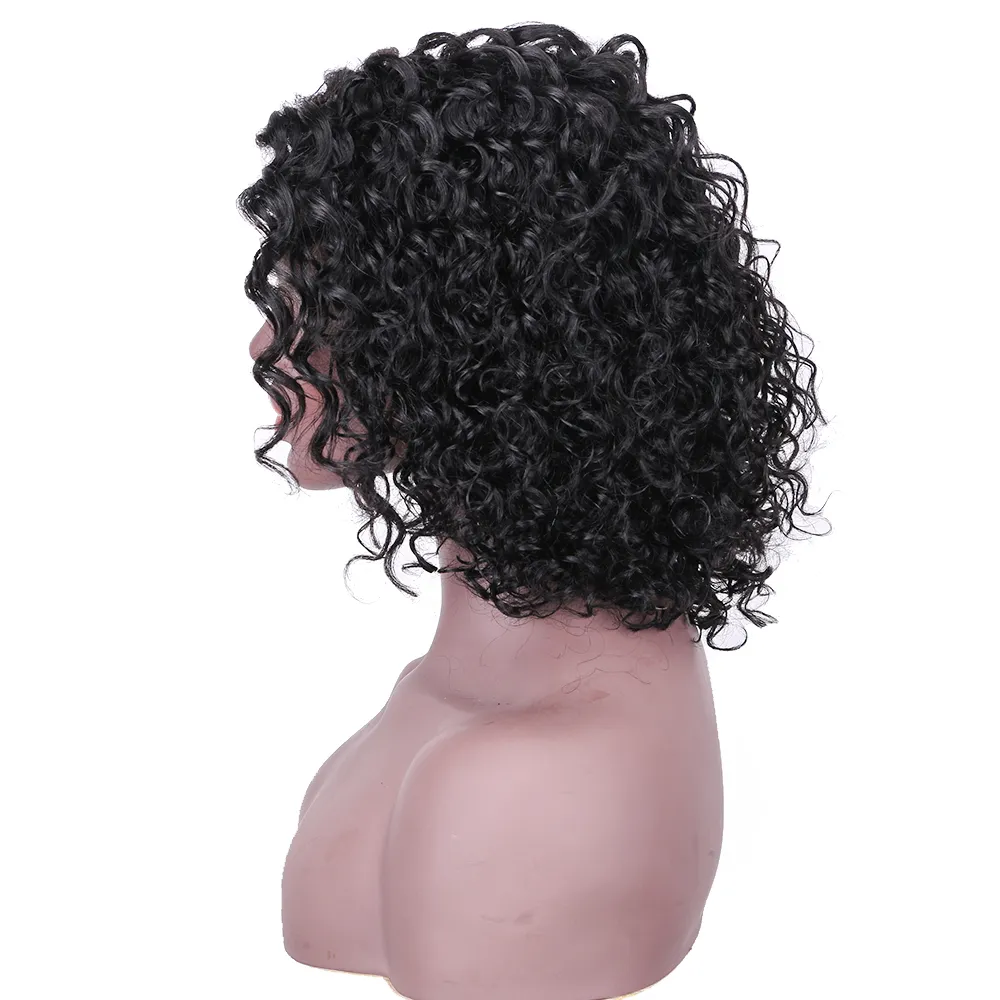 Court Curly Bob perruque courte perruques courtes whoeldale usine produit des perruques de cheveux humains Remy brésilien pour les femmes pré cueillies couleur naturelle blanchie