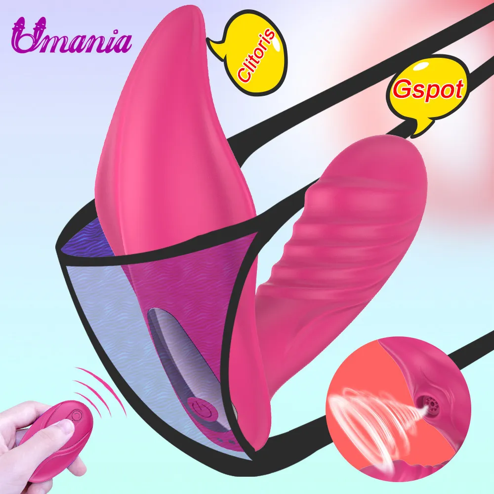 Wearable Dildo Vibromasseur Culotte Vagin Sex Toys Sucer Vibrateurs G Spot Clitoris Stimulateur Sex Toys pour Adultes Y200422