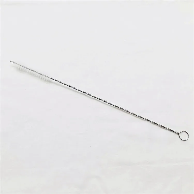 200MM Nylon Rotate Stainless Steel Straw Brush Cleaner