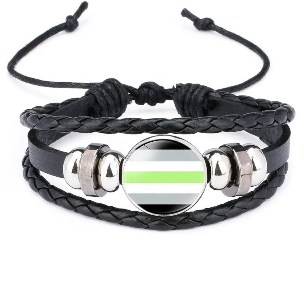 Punk Rock Triple Leather Cord Braided Rope Bracelet – Unisex Wristband For Men Women Gifts