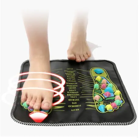 حار بيع الوخز بالإبر المرصوف ملون القدم المنعكسولوجيا المشي ستون مربع القدم مدلك وسادة للاسترخاء الجسم