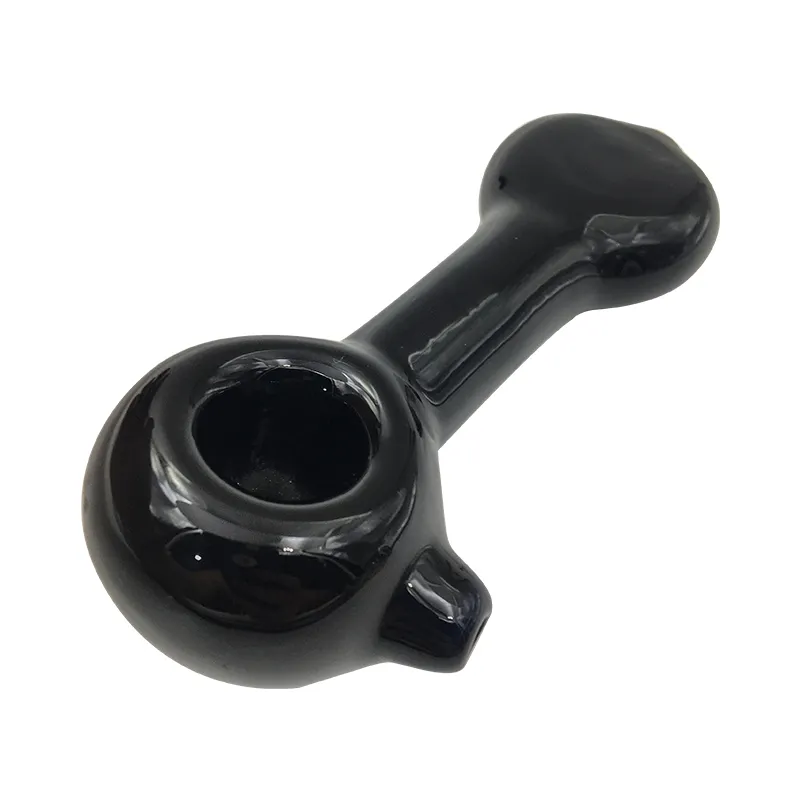 Christmas Special: 4-Inch Black Glass Spoon Pipe with Festive Accents