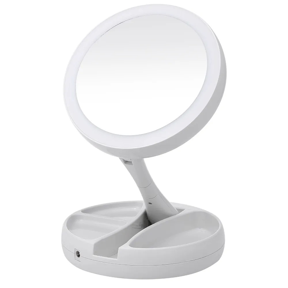 Portable LED Lighted Makeup Mirror Vanity Compact Make Up Pocket