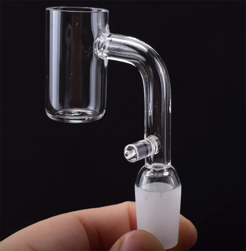 16 / 20mm Quartz Enail Banger 2mm dikke bodem met mannelijke vrouwelijke 90 graden gewrichtskwart Banger Nail Coil Fit Ol Rigs Glass Bongs