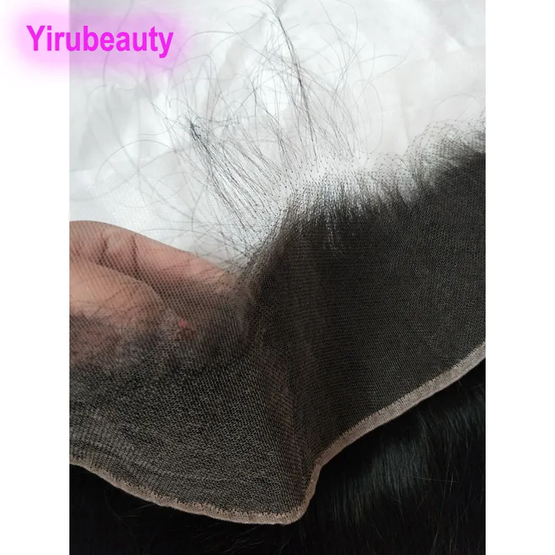 Indian Virgin Hair Lace Frontal 13X4 HD Straight Remy Hair 13 By 4 Lace Frontals Closures Natural Color Yirubeauty