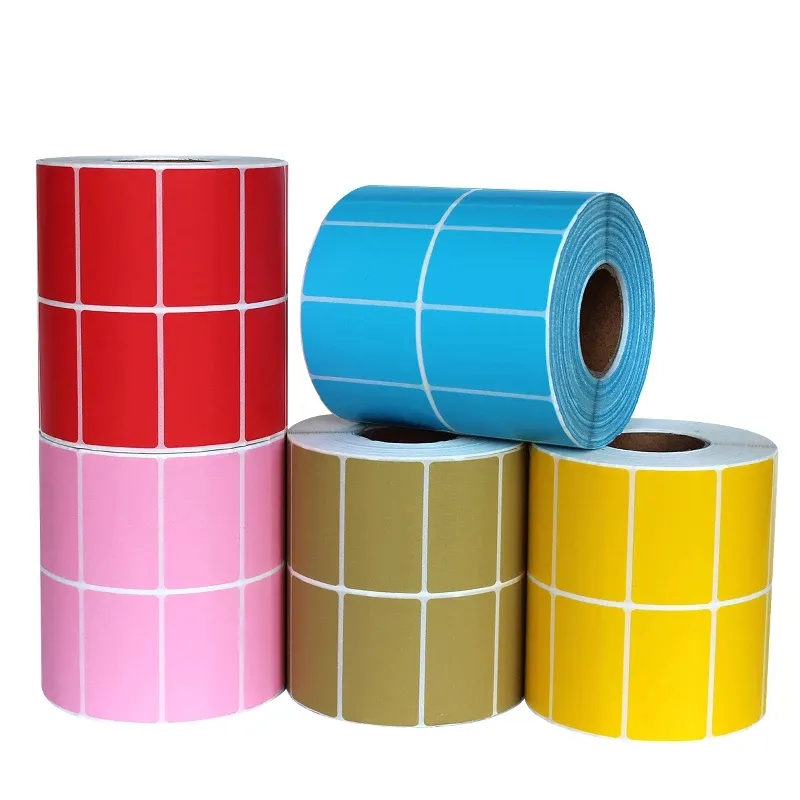 30*20mm 5000pcs 8 colors blank colorful barcode sticker label in roll small item classification adhesive stickers labels number