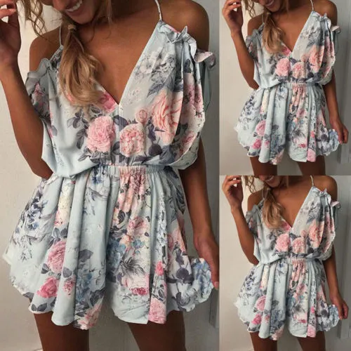 Summer-Women-Summer-Beach-Jumpsuit-Clubwear-Bodycon-Playsuit-Romper-Beach-Dress