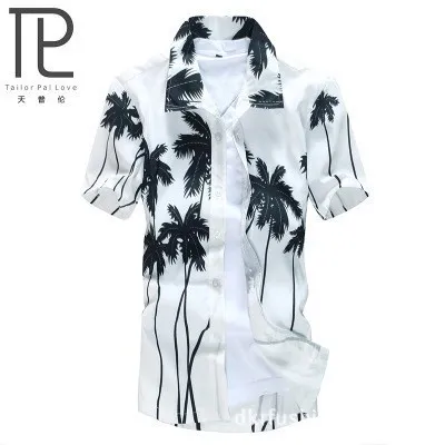 Hawaii Shirt Men Casual Loose Camisa Masculina Beach Hawaiian Holiday Party Floral High Quality Shirts Male Plus Size A5492 D18102408