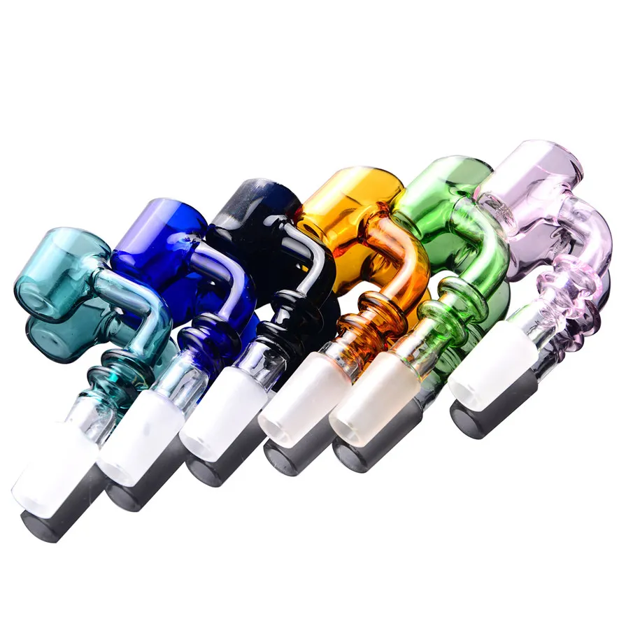 Free Shipping 14mm glass Bowl Smoking Pipe Accessories banger oil burner 90 Degree 14mm Banger Male Glass Bongs Glass