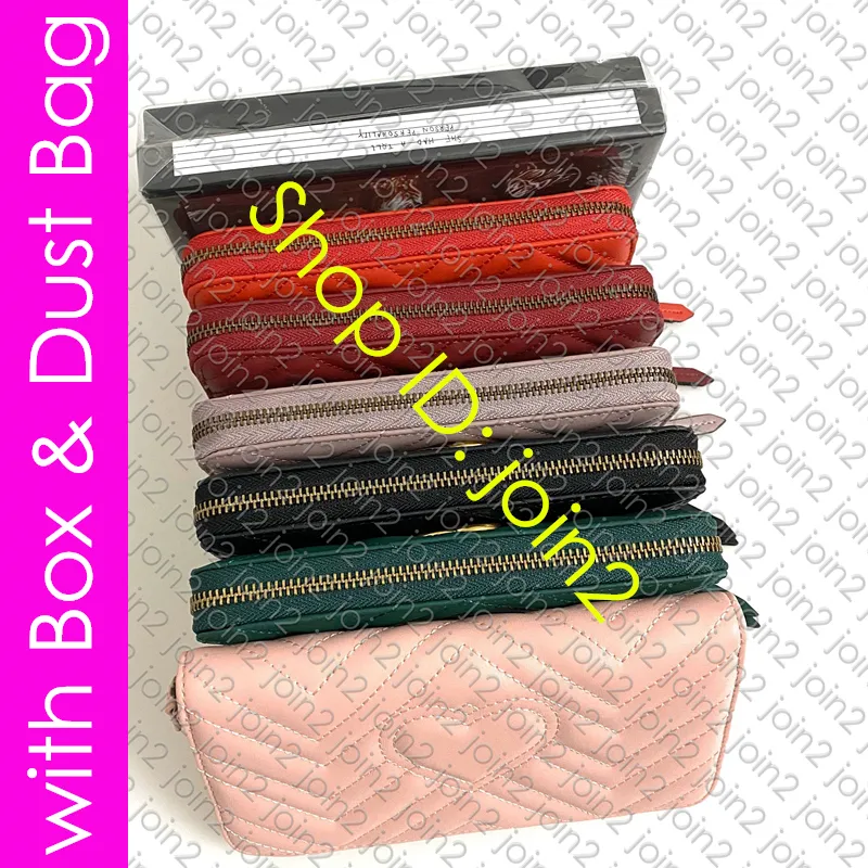 443123 BUCKLE Hardware MARMONT ZIP AROUND WALLET 디자이너 여성용 쉐브론 가죽 지피 지갑 키 카드 홀더 파우치 클레 동전 지갑 포셰트