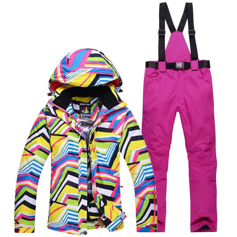 Le nuove donne inverno tuta da sci femminile Snowboard Ski Jacket + pants Abbigliamento impermeabile antivento traspirante Outdoor Sports Ski Suit T190920