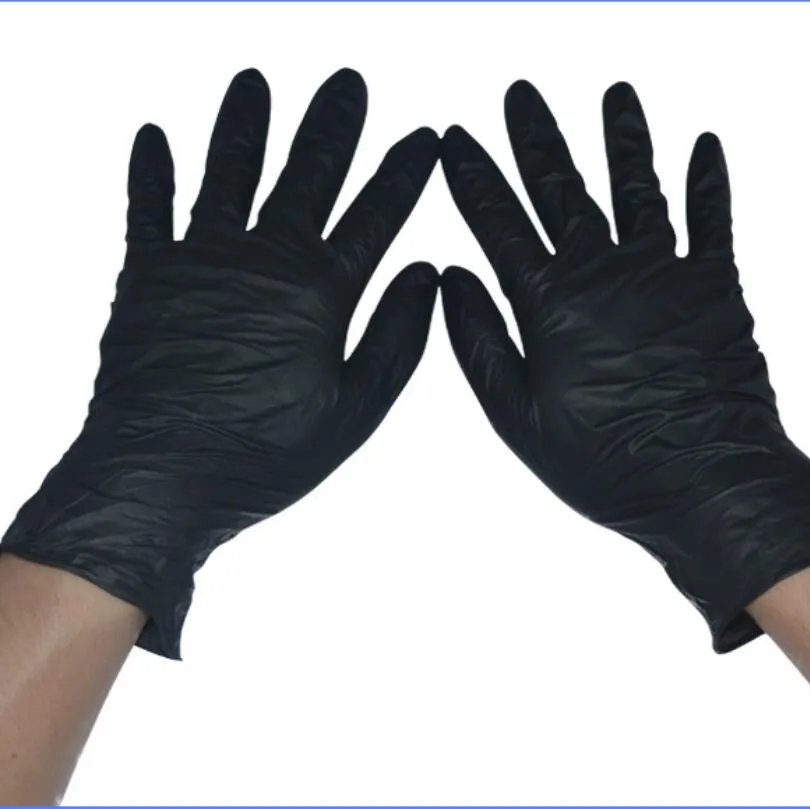 Universal Black Latex Black Nitrile Gloves Autozone For Left And Right Hand Ideal For