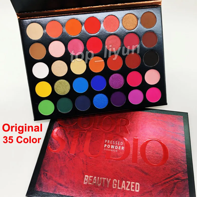 in stock Beauty Glazed Eyeshadow Palette 35 Colors matte shimmer eye shadow palette makeup palette Studio face Cosmetics DHL free shipping