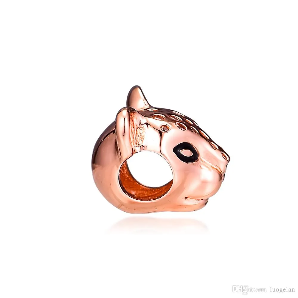 2019 Oryginalny 925 Sterling Srebrna biżuteria Pink Glitter Lion Princess Charm Beads Pasuje do europejskich bransoletek Pandora Naszyjnik dla Wome206J