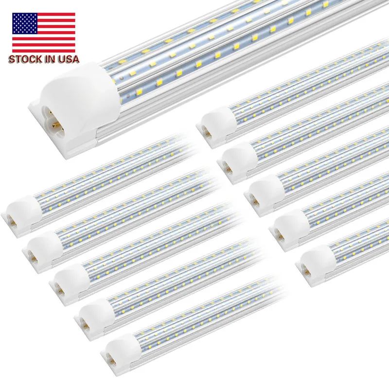 Stock aux États-Unis + Cnsunway Tubes à led de 8 pieds 120W Tube de lumière à led T8 intégré 8 pieds double côtés 576LEDs 15000 Lumens AC 100-277V