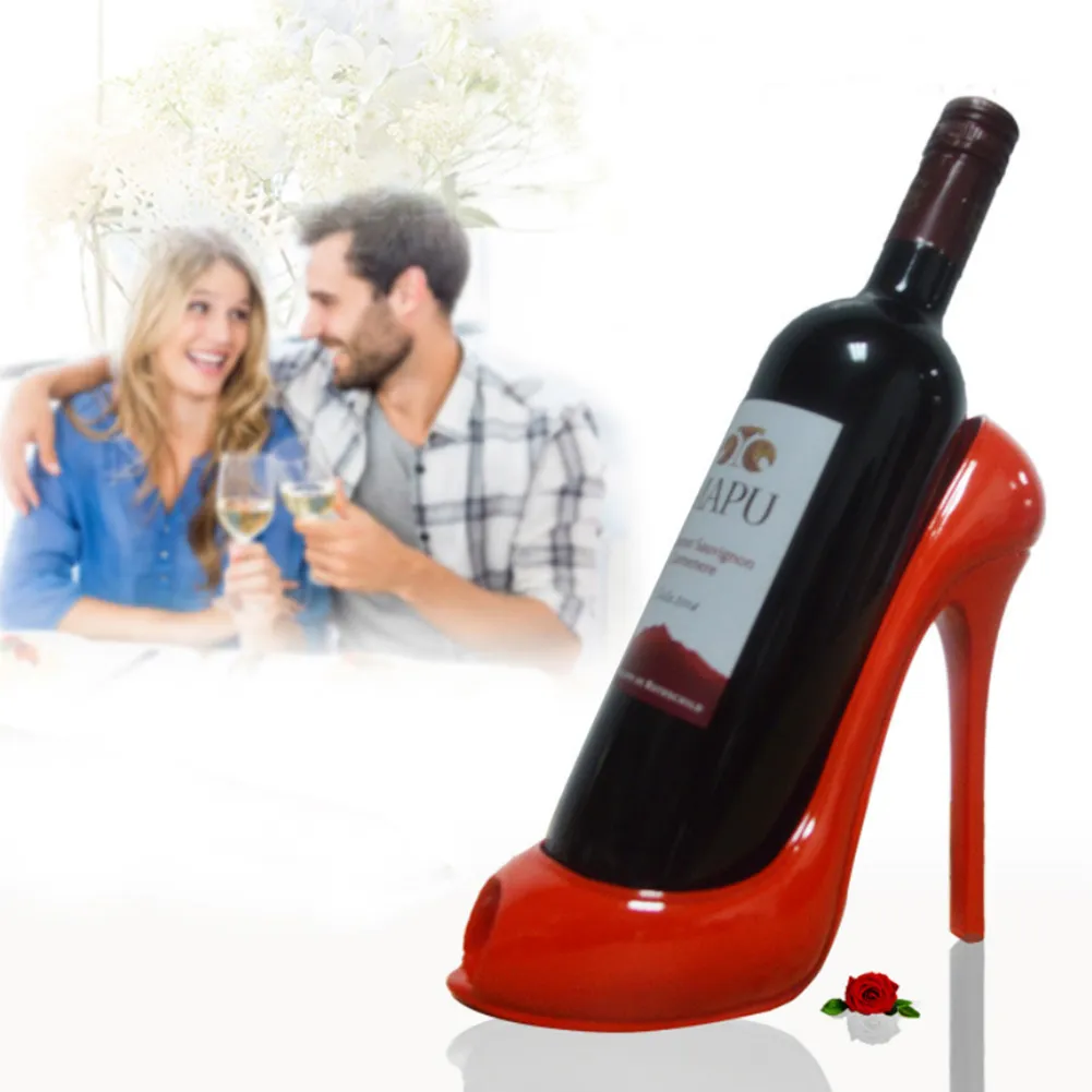 Yüksek Topuk Şarap Rafı Şişe Tutucu Ayakkabı Ana Masa Mutfak Dekoru Hediyeleri-3240