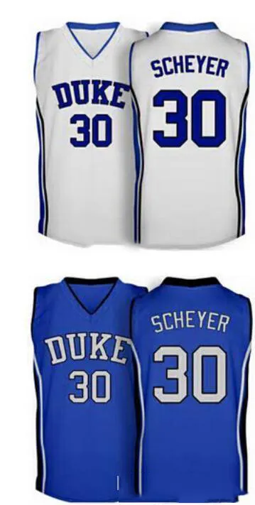 Vintage Men #30 Jon Scheyer Jersey Mesh fabric Full embroidery Size S-4XL or custom any name number College jerseys