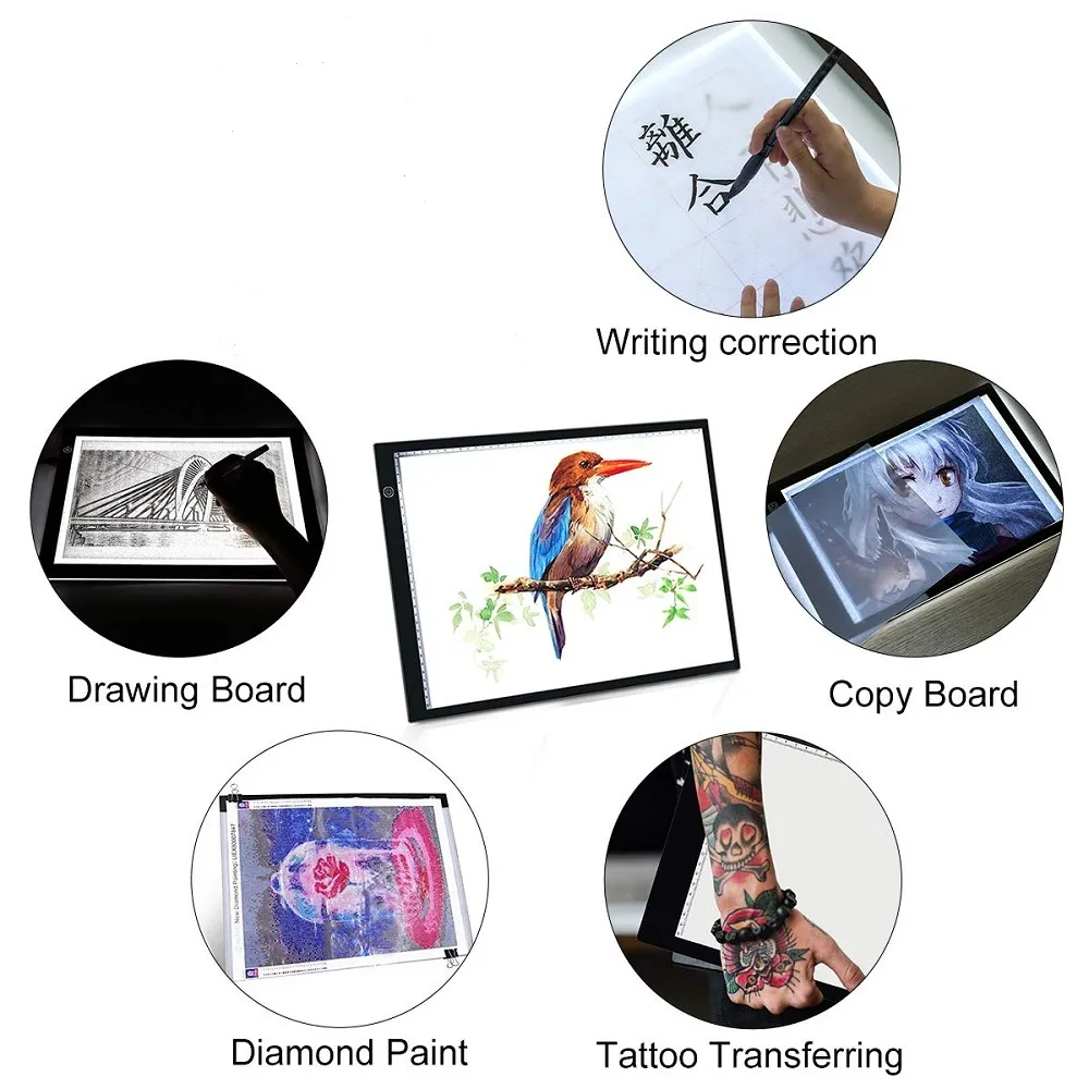 China A4 LED Drawing Light Box Board Tracer Artist Light Pad factory and  manufacturers