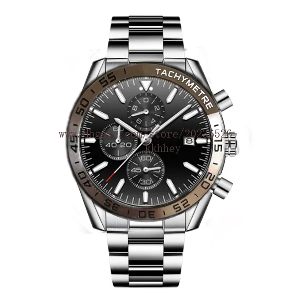Fashion Design Racing Style Mens Watches montre de luxe Japan Quartz Movement Automatic Date Dial Male Clock Designer Man Sports Fitness Wrist Watch