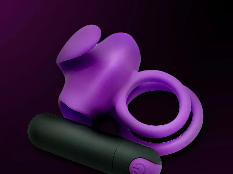 Anillo vibrador para pene con orejas de conejo, anillo doble, 10 modos de vibración para hombres, anillo vibrador para pene, Control remoto inalámbrico a prueba de agua