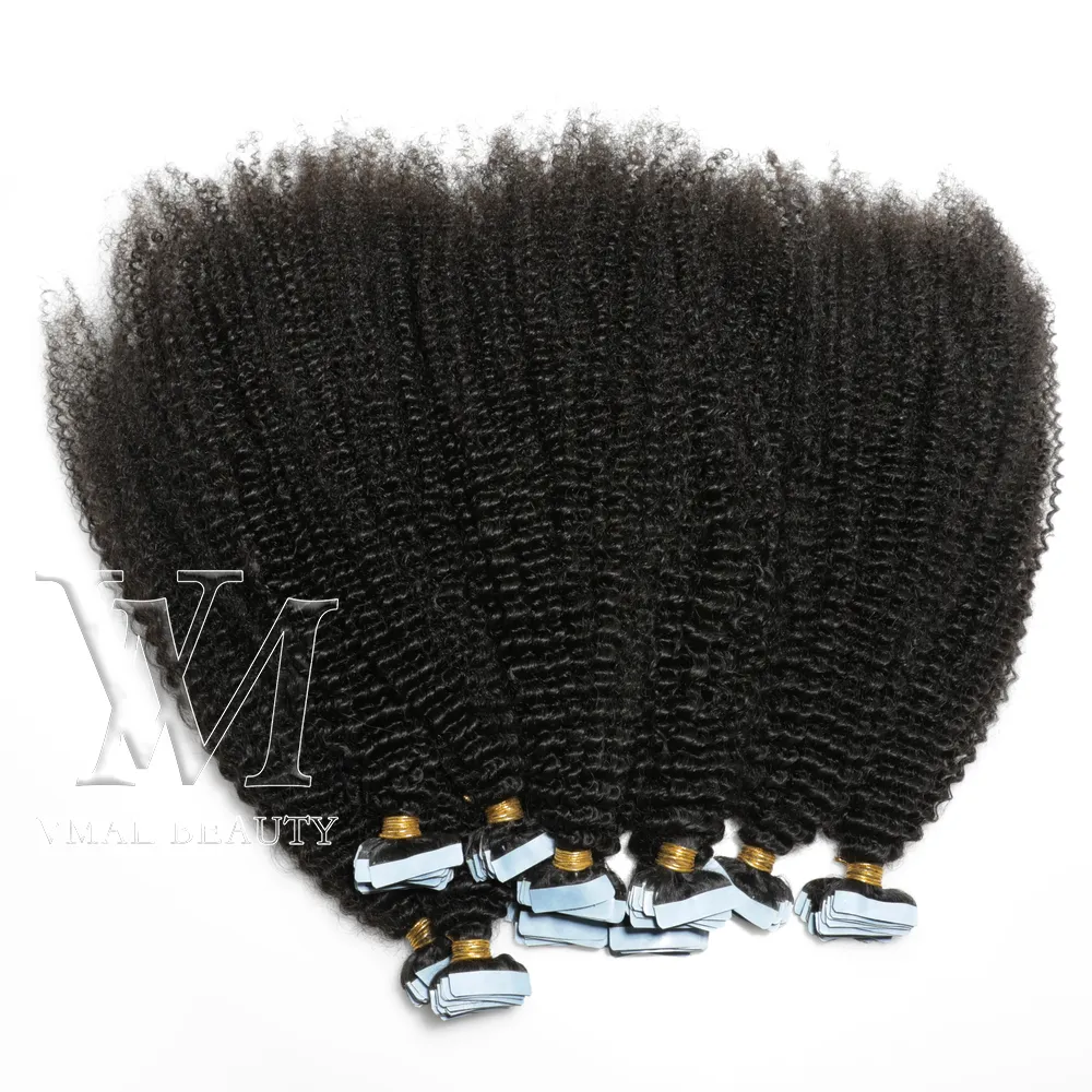 Vmae malaisien cuticule aligné Vrigin Remy pré-collé couleur naturelle 100g 4A bande ins Extensions de cheveux humains