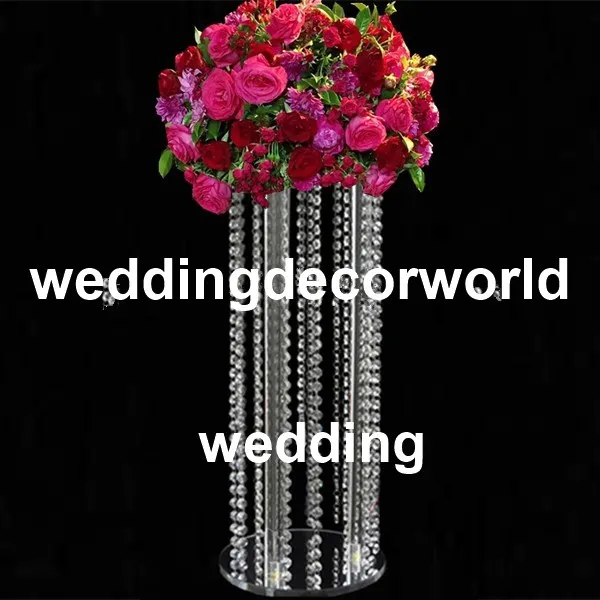Nouveau style flash acrylique clair fleur stand route plomb decorat pièce maîtresse de mariage lustre pour événement de fête décoration de la maison decor234