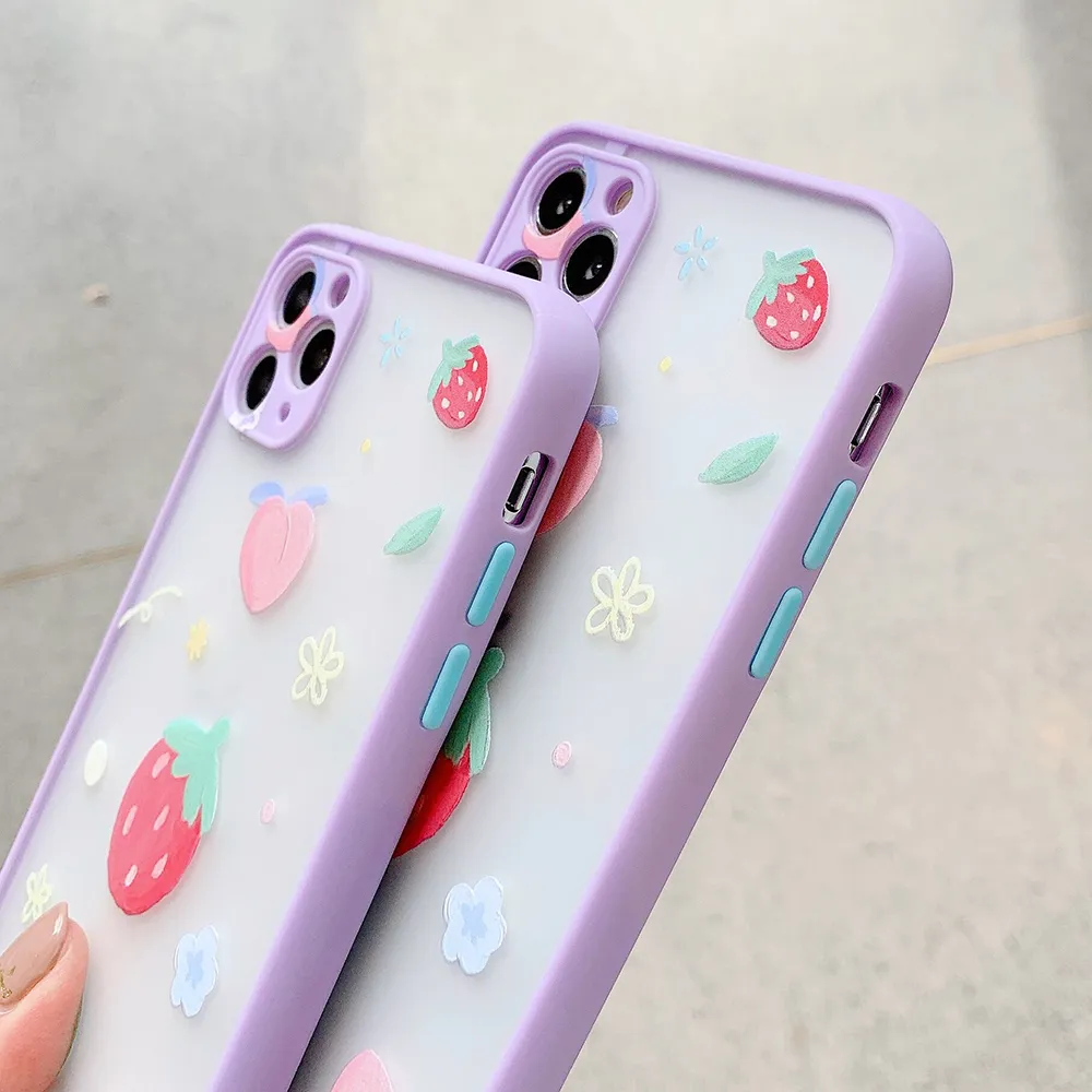 Cute Strawberry Camera Protection Phone Case For IPhone 11 Pro Max XR