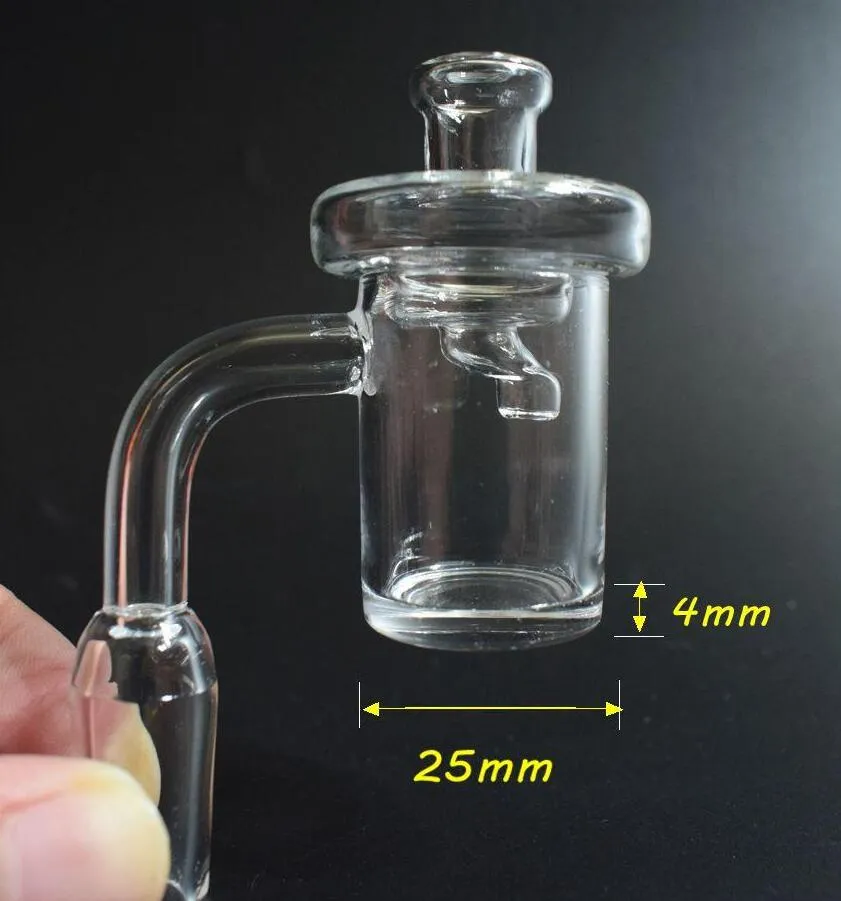 DHL cou court Quartz Banger Nail UFO Carb Cap set 25mm quartz clou 10mm 14mm 18mm Mâle Femelle pour Dab Rigs Bongs En Verre